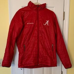 Columbia Alabama Crimson Red  Puffer Unisex Jacket Size Small